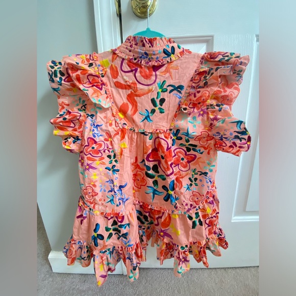 Tina Rainbow Floral Pink Sand Top Alivia - Picture 7 of 9